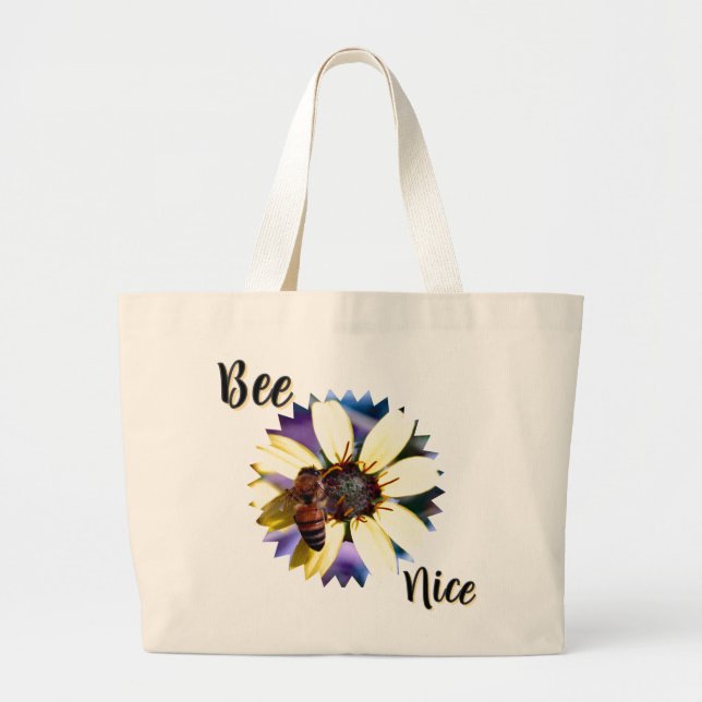 Bee Nice Large Tote Bag Jumbo Stoffbeutel (Vorne)