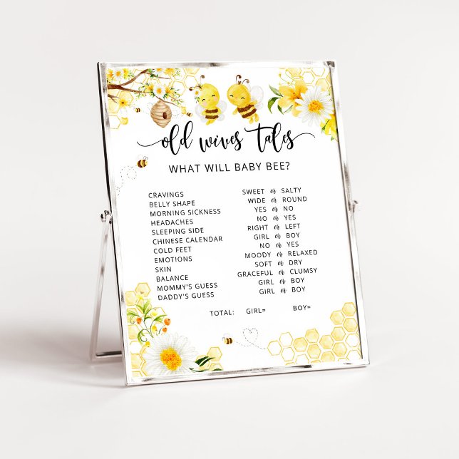 Bee Old Ehefrauen Tales Sign Poster (Von Creator hochgeladen)