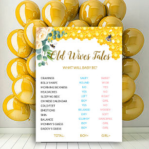 Bee Old Wives Tales Sign Poster