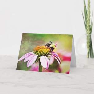 Bee On Cone Blume Scripture Card 2 Cor. 9:8 Karte