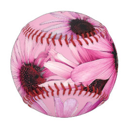 Bee , on pink flowers baseball