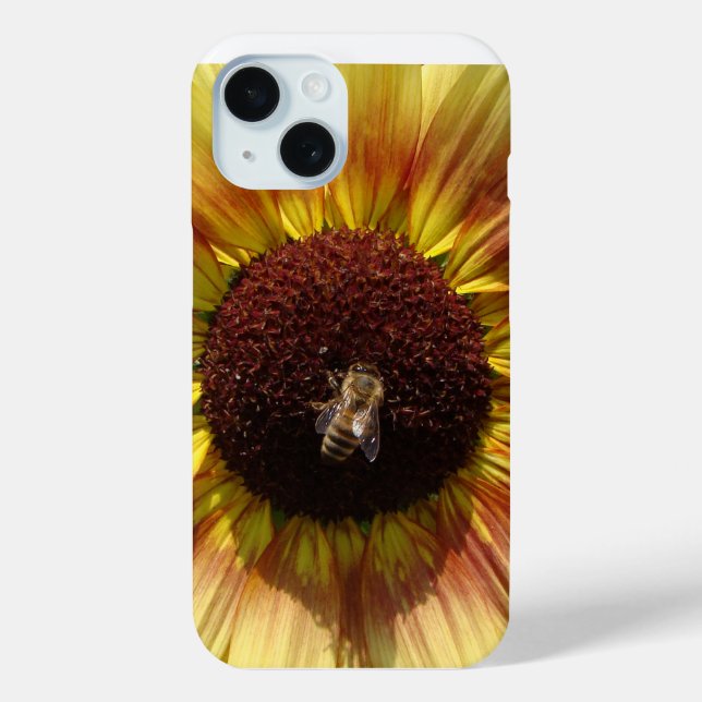 Bee on Sunflower phone case (Rückseite)