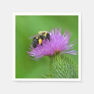 Bee on Thistle Paper Napkin Serviette