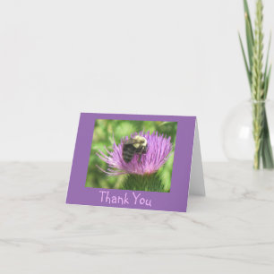Bee on Thistle Thankyou Card Dankeskarte