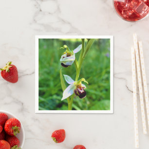 Bee Orchid Paper Napkins Serviette