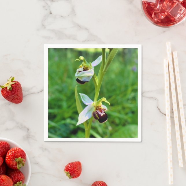 Bee Orchid Paper Napkins Serviette (Beispiel)
