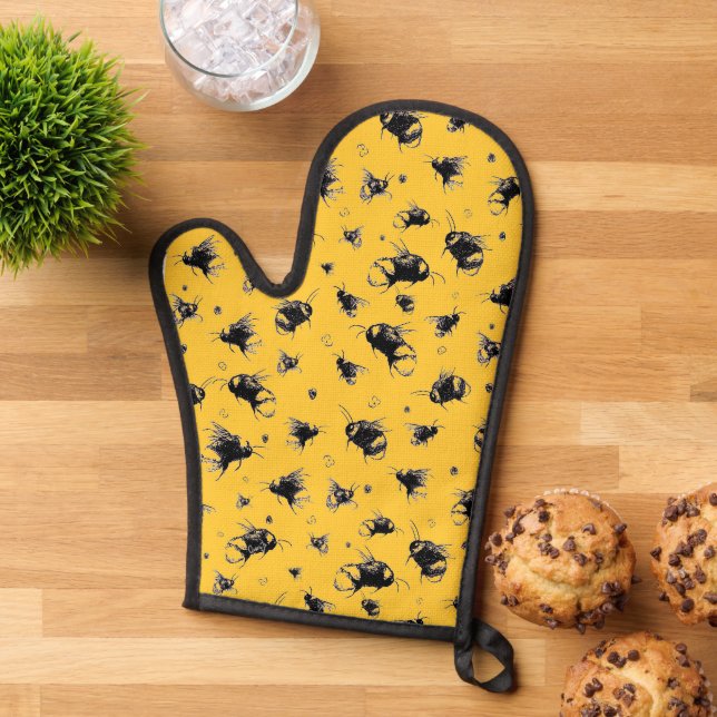 Bee Oven Mitt - Niedlicher Bienenkitchhandschuh zu Ofenhandschuh (Oben unten)