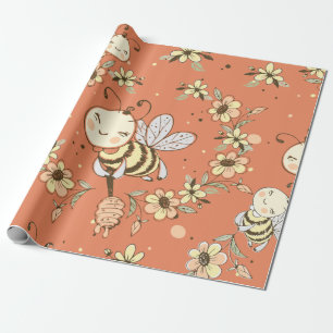 Bee Painting Geschenkpapier