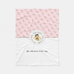 Bee Phantastisch Baby Girl Personalisiert Monogr Fleecedecke