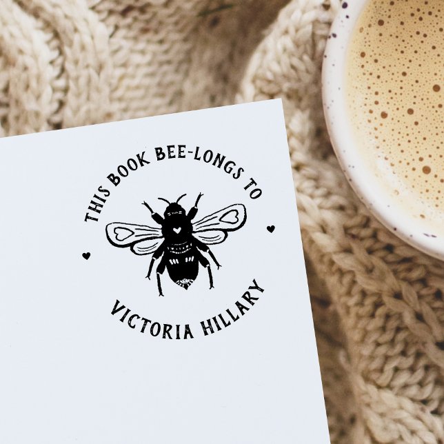 Bee Pun Book Briefmarke Permastempel (Von Creator hochgeladen)