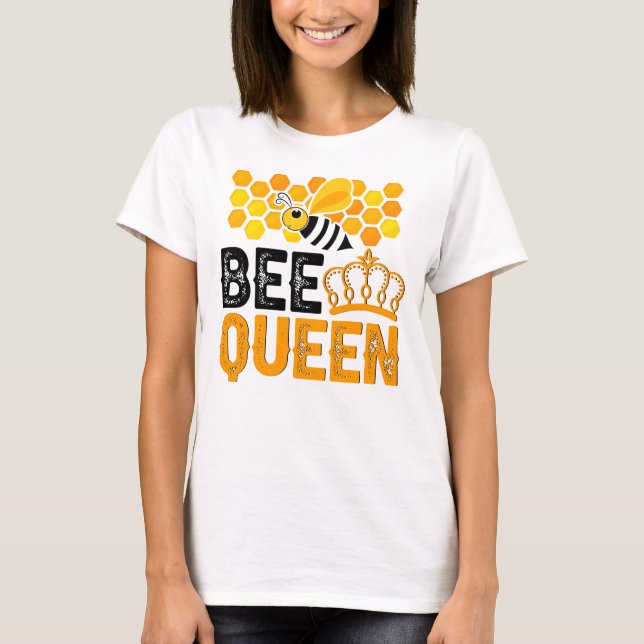 Bee Queen Honeycomb Crown T-Shirt (Vorderseite)