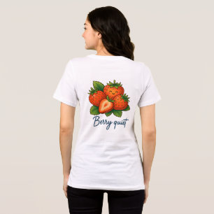 Bee Quiet Cute Erdbeerpuns   Lustige Früchte  Tri-Blend Shirt