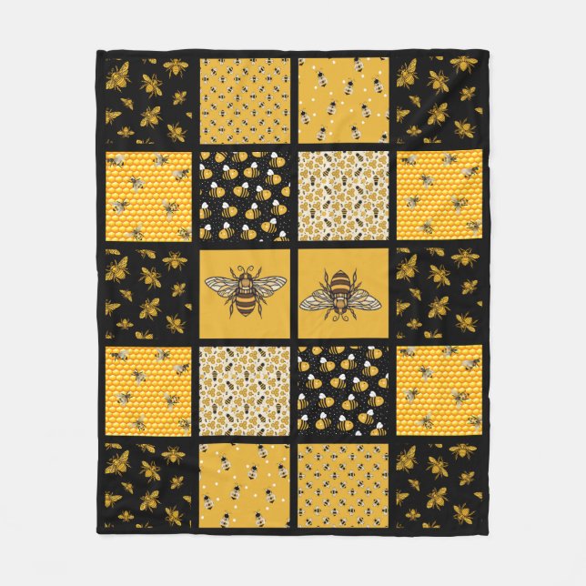 Bee Quilt Two Fleecedecke (Vorderseite)