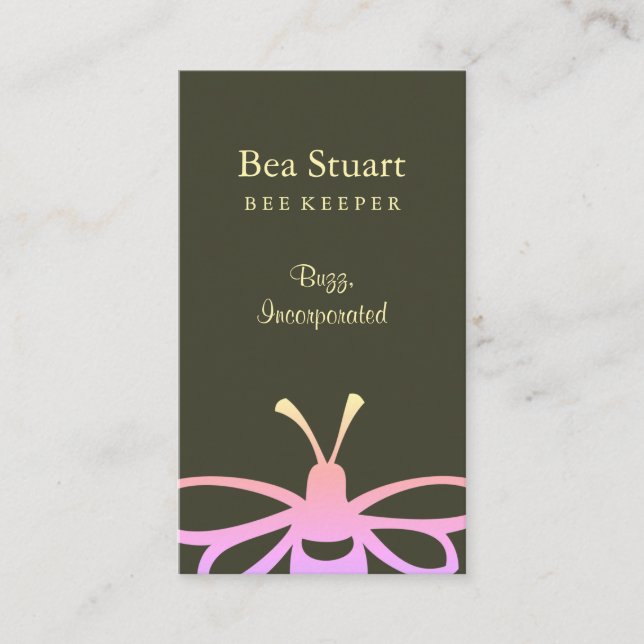 Bee Rainbow Business Card Visitenkarte (Vorderseite)