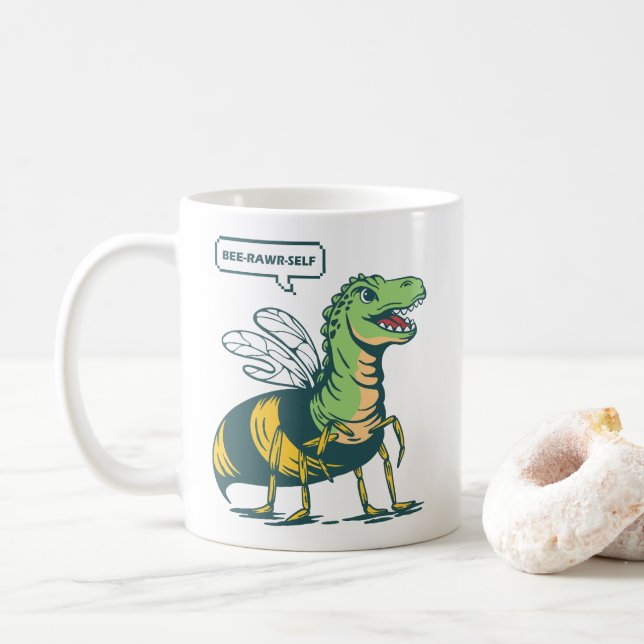Bee-Rawr-Self Kaffeetasse (Mit Donut)