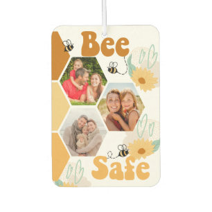 Bee Safe 3 Foto Honeycomb Collage Autolufterfrischer