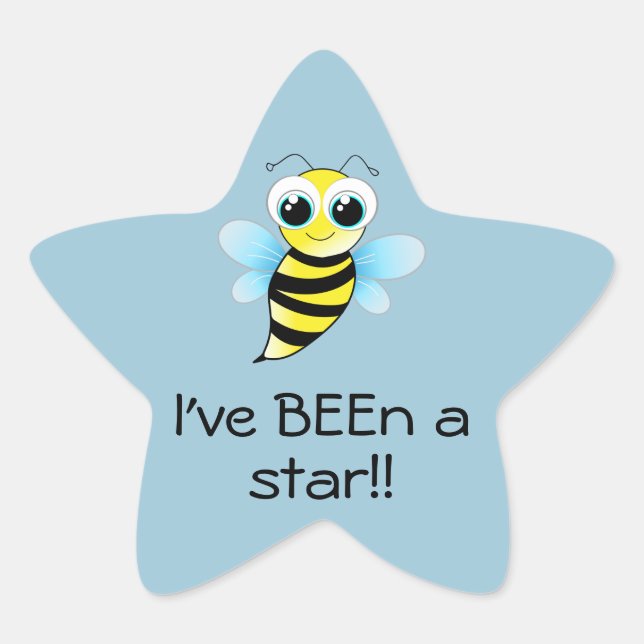 Bee Star Sticker (Vorderseite)
