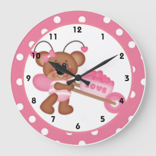 Bee Still My Heart Valentine's Day Clock d5 Große Wanduhr