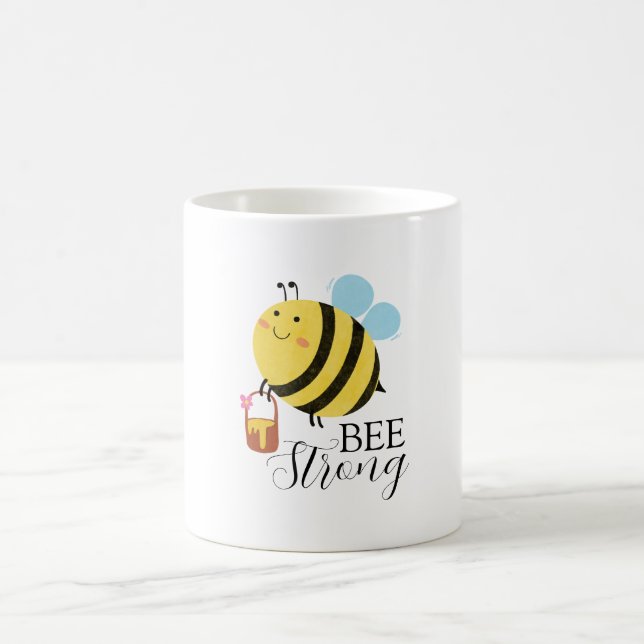 Bee Strong A Buzz of Positivity Kaffeetasse (Mittel)