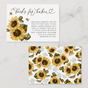 Bee Sunflower Book Request Enclosure Card Begleitkarte