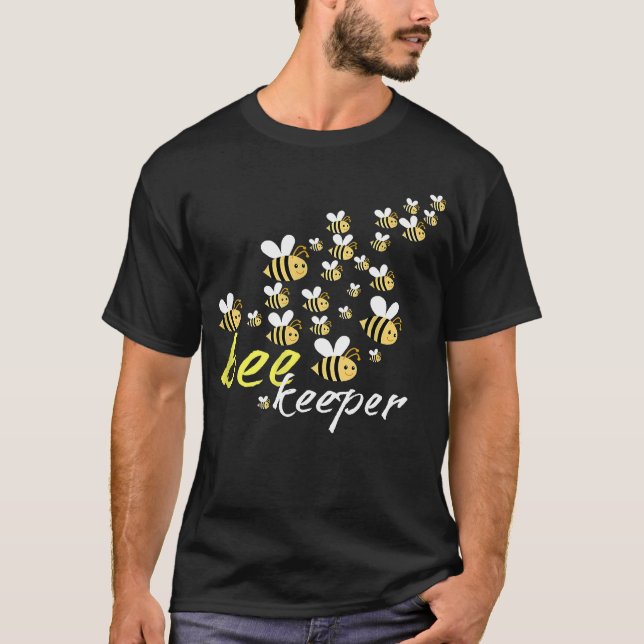Bee Swarm Bee Keeper Bee Behaltend Honey Bearel T-Shirt (Vorderseite)