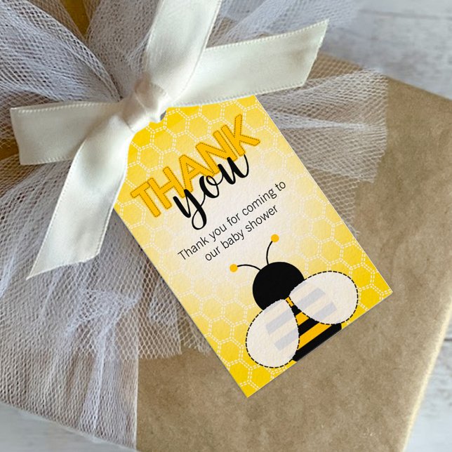 Bee theme Baby Shower Geschenk Tag Geschenkanhänger (Von Creator hochgeladen)