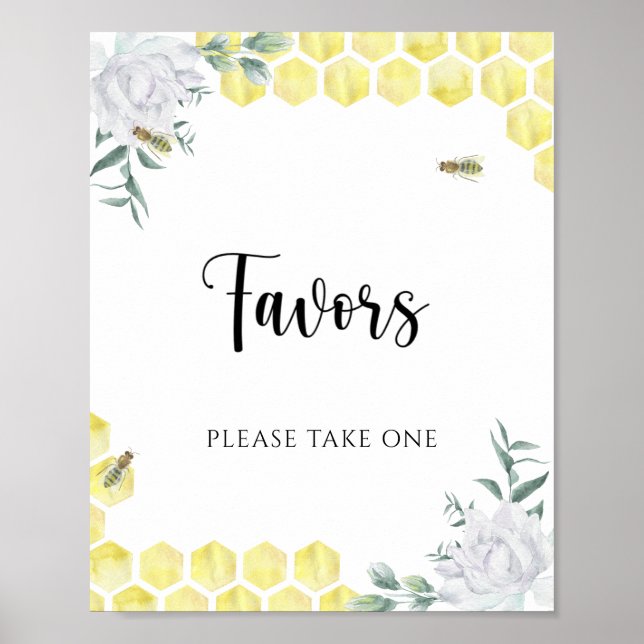 Bee theme wedding - Favors, bitte nehmen Sie ein P Poster (Vorne)