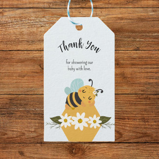 Bee Themed Baby Shower Fevor Box Geschenkanhänger