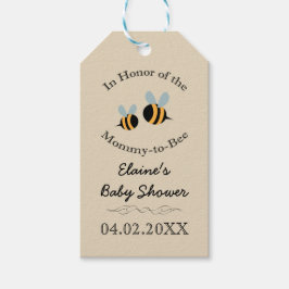 Bee Themed - Baby Shower Fevor Tags - Mommy to Bee Geschenkanhänger