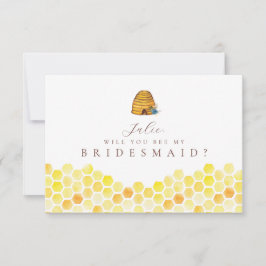 Bee Themed Bridesmaid Card Einladung