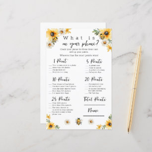 Bee, was auf deinem Handy Baby Dusche Spiel ist