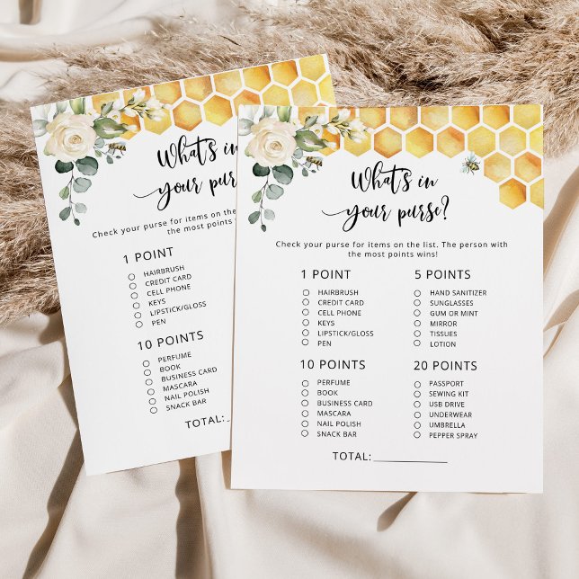 Bee Was ist in deinem Baby-Duschgame-Handtaschen? (Von Creator hochgeladen)