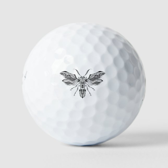 Bee-Wasp Tattoo Golfball (Vorderseite)