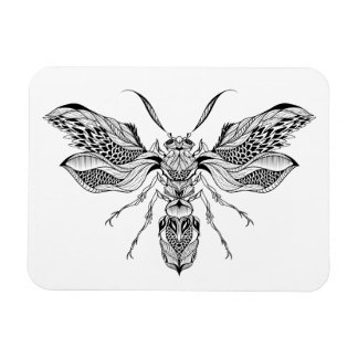Bee-Wasp Tattoo Magnet