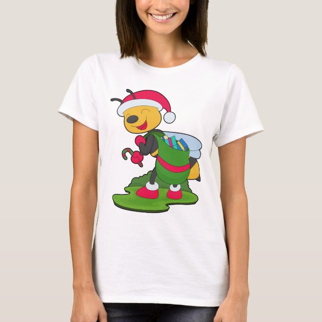 Bee Weihnachtspakete T-Shirt (Vorderseite)
