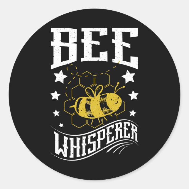 Bee Whisperer Runder Aufkleber (Vorderseite)
