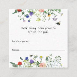 Bee Wie viele Honeycombs Baby Shower Game Card Begleitkarte