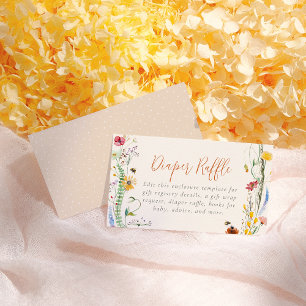 Bee Wildblume Boho Girl Baby Shower Begleitkarte