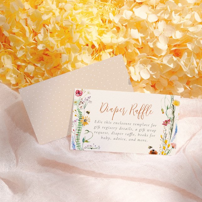 Bee Wildblume Boho Girl Baby Shower Begleitkarte (Von Creator hochgeladen)