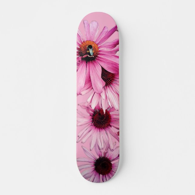 Bee , with pink flowers  skateboard (Vorne)