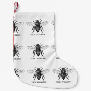 Bee Worker Honey Black Bumblebee Kleiner Weihnachtsstrumpf
