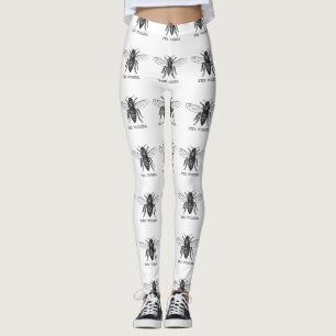 Bee Worker Honey Black Bumblebee Leggings