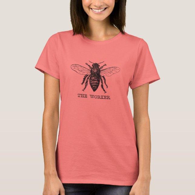 Bee Worker Honey Black Bumblebee T-Shirt (Vorderseite)