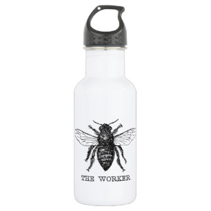 Bee Worker Honey Black Bumblebee Trinkflasche