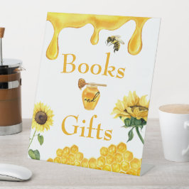 Bee Yellow Honey Watercolor Floral Baby Dusche Sockelschild