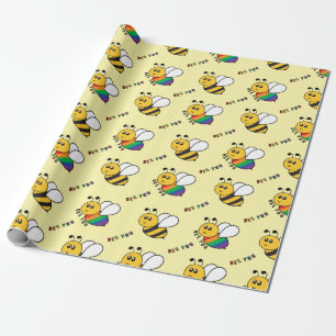 Bee You Autism Buntes Nahtloses Muster Geburtstag Geschenkpapier
