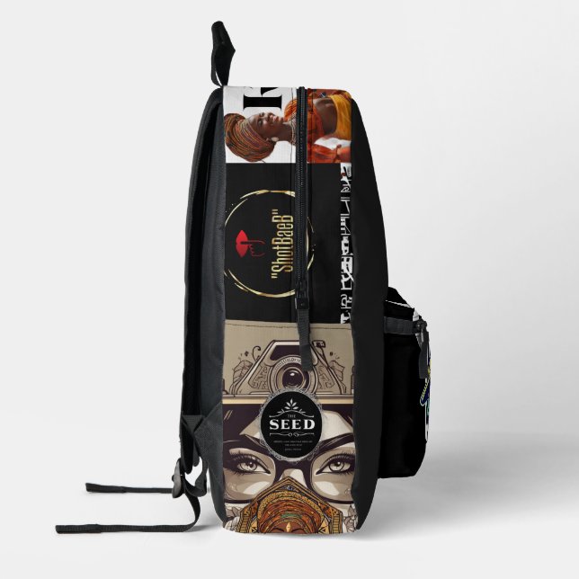 "Beeat$andBull$hit" Bedruckter Rucksack (Links)