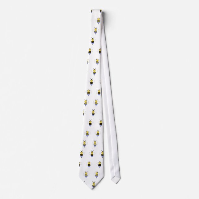 BeeBee Bumble Bee Tiling Neck Tie Krawatte (Vorderseite)