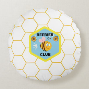 Beebies Club Funny Personalisiert Template Rundes Kissen