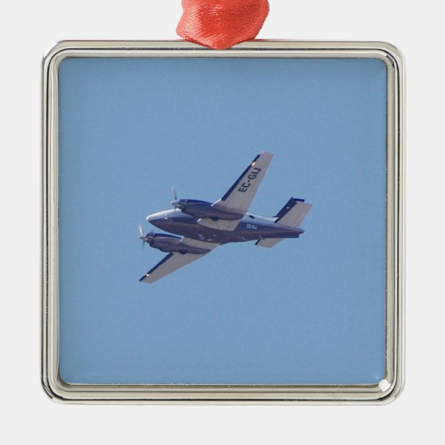 Beech B90 King Air Ornament Aus Metall (Vorne)